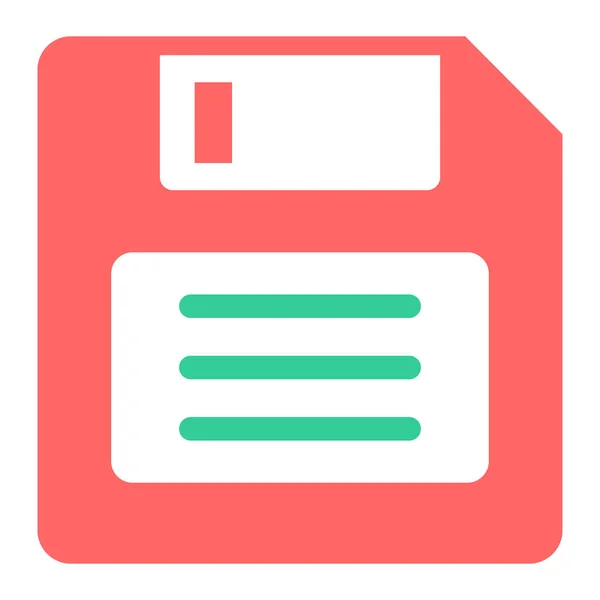 Floppy Disk Platte Pictogram Vector Illustratie — Stockvector