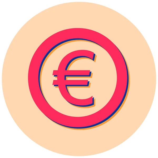 Euro Sign Icône Web — Image vectorielle