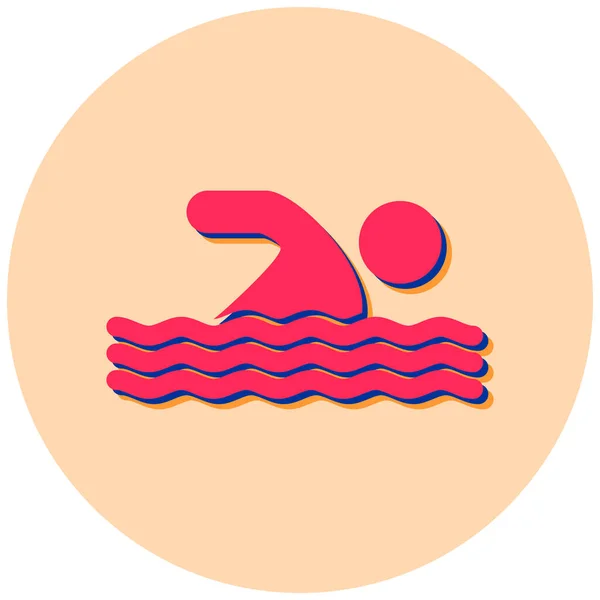 Piscina Icono Web — Vector de stock