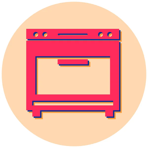 Cocina Icono Web Ilustración Simple — Vector de stock