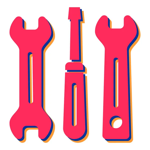 Wrenches Screwdriver Icon Vector Illustration — Image vectorielle