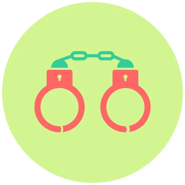 Handschellen Web Symbol Einfache Illustration — Stockvektor