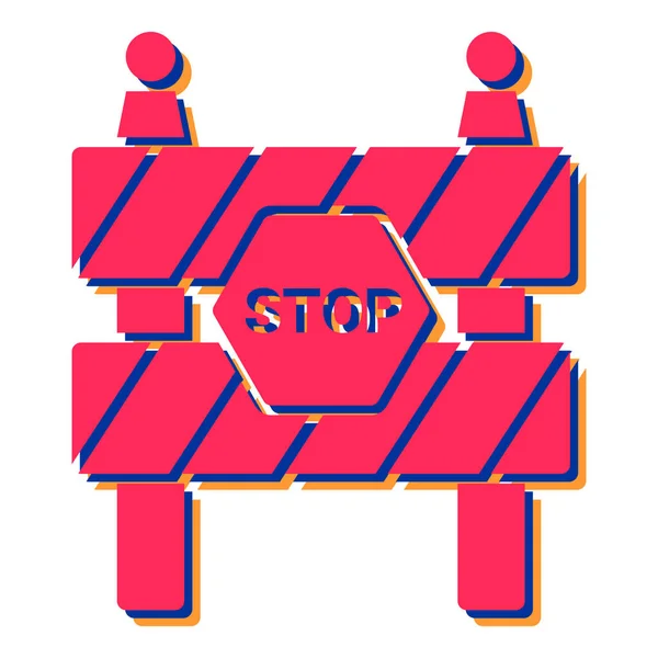 Illustration Vectorielle Stop Rouge Blanc — Image vectorielle