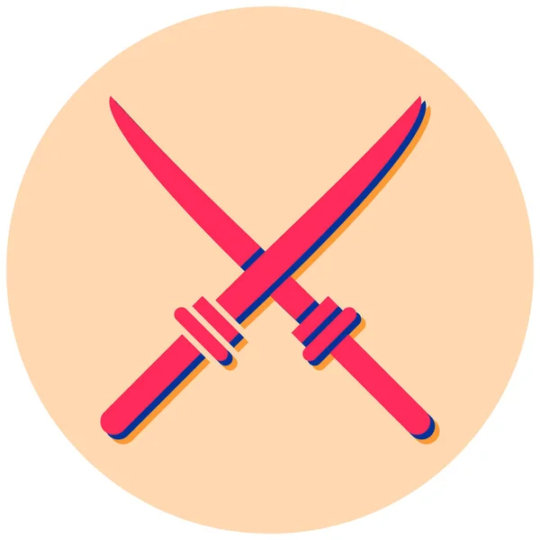 Swords Web Icon Simple Illustration — Stock Vector