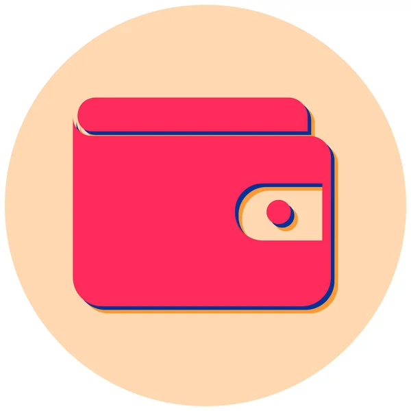 Cartera Icono Web Ilustración Simple — Vector de stock