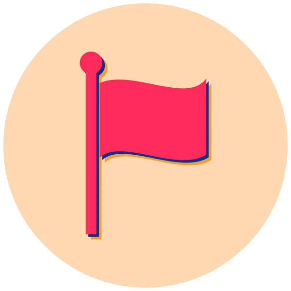 Icono Bandera Ilustración Vectorial — Vector de stock