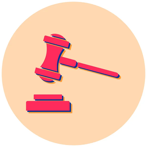 Ikona Konceptu Práva Spravedlnosti Vektorová Ilustrace — Stockový vektor