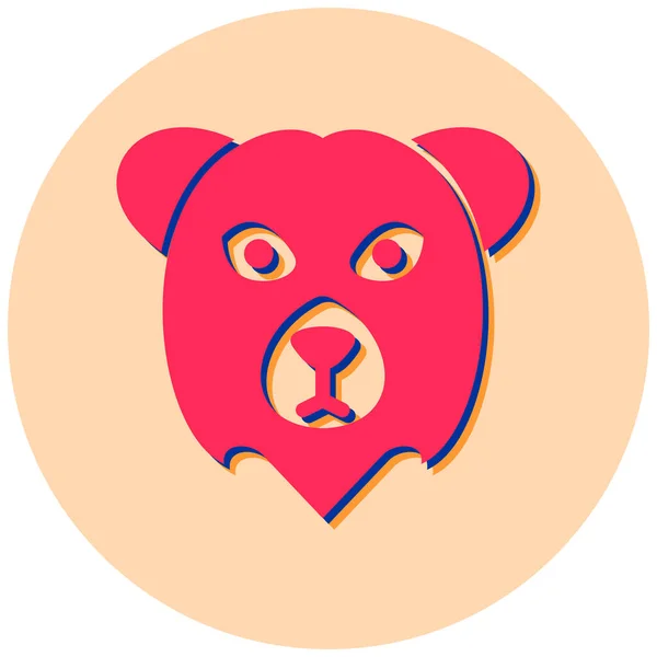 Lion Face Vektorové Ikony — Stockový vektor