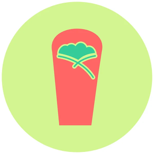 Doner Kebab Icono Web Ilustración Simple — Archivo Imágenes Vectoriales