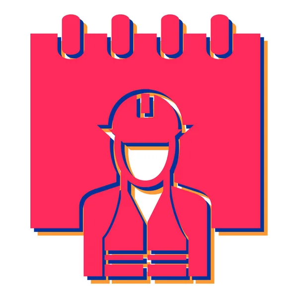 Firefighter Helmet Icon Isometric Fireman Worker Vector Icons Web Design — Image vectorielle