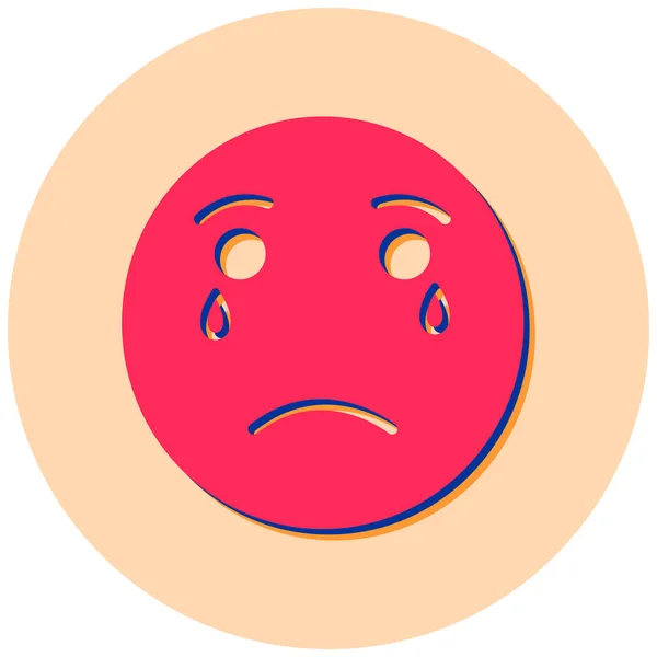 Cara Emoticon Ícone Web — Vetor de Stock