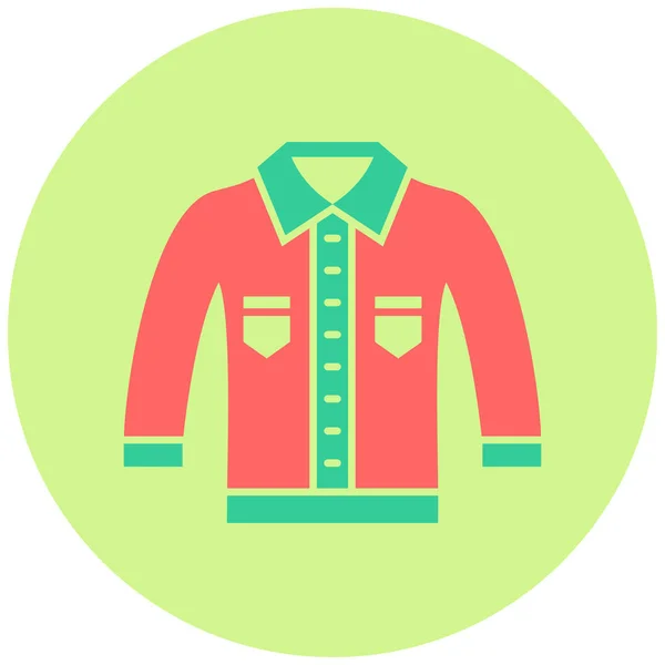 Jeans Jacket Vector Icon — Stock Vector