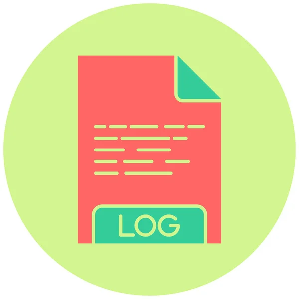 Log File Format Icon Vector Illustration — 스톡 벡터