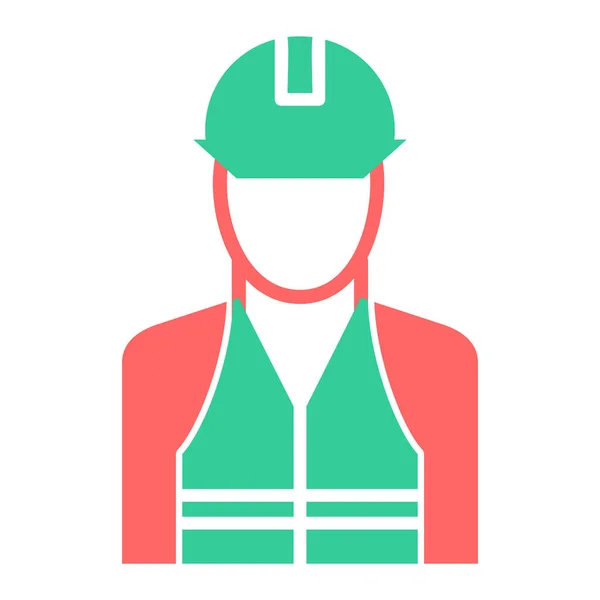 Worker Helmet Icon Vector Illustration — Vector de stock