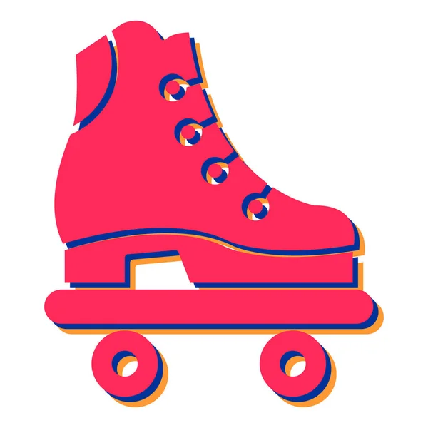スケートのアイコン 白い背景のスケートボードのベクトルイラストの漫画 — ストックベクタ