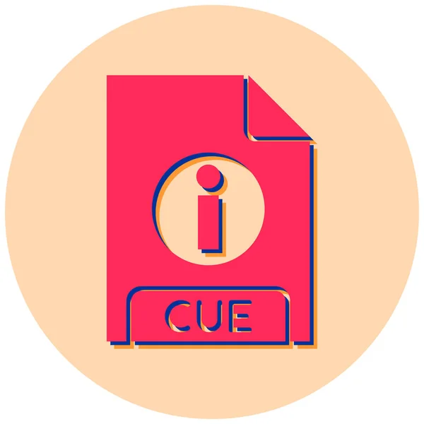 Cueファイル形式のアイコン ベクトルイラスト — ストックベクタ