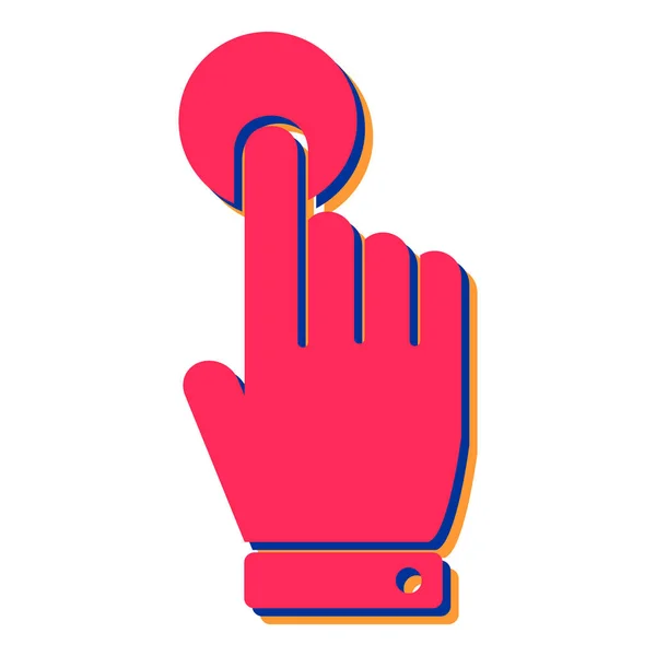 Hand Mit Finger Cursor Symbol Vektorillustration — Stockvektor