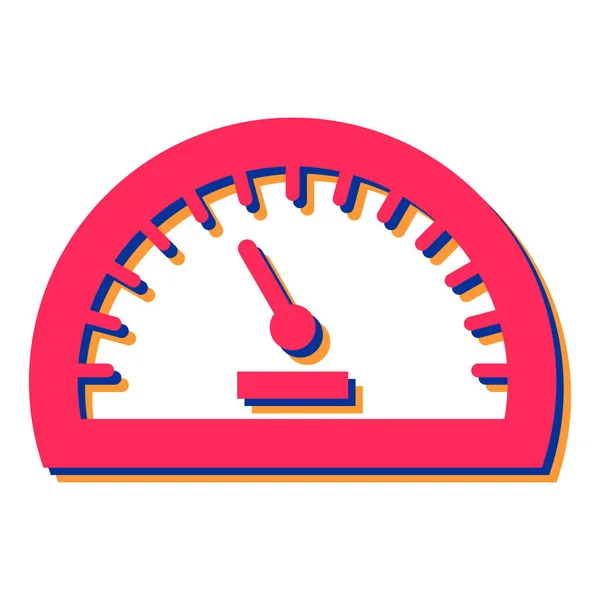 Speedometer Icon Flat Illustration Gauge Vector Icons Web — Stock Vector
