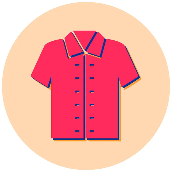 Camisa Ícone Web Ilustração Simples —  Vetores de Stock