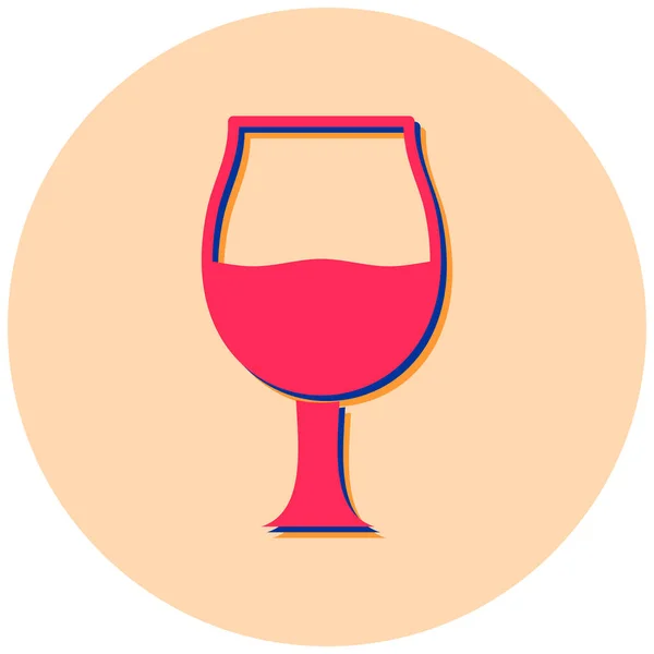 Şarap Web Simgesi Basit Illüstrasyon — Stok Vektör