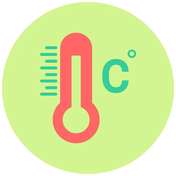 Temperatura Celsius Icono Web Diseño Simple — Archivo Imágenes Vectoriales