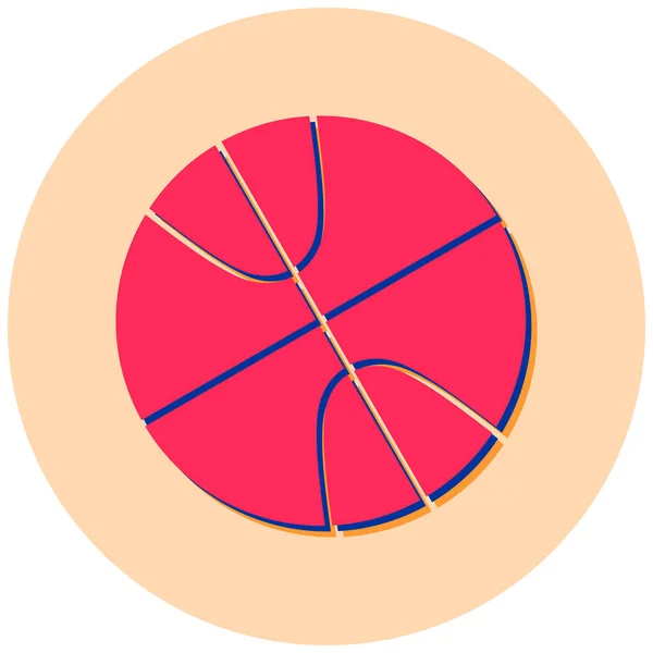 Koszykówka Ikona Web Prosta Ilustracja — Wektor stockowy