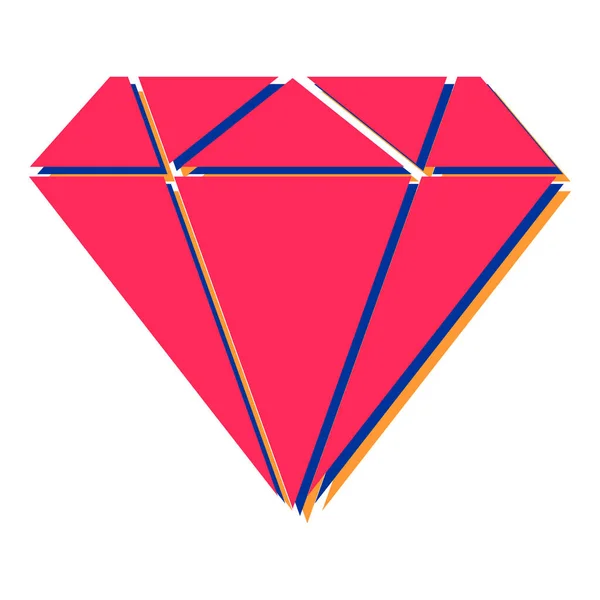 Ícone Diamante Ilustração Isométrica Vetor Coração Vermelho Para Web —  Vetores de Stock