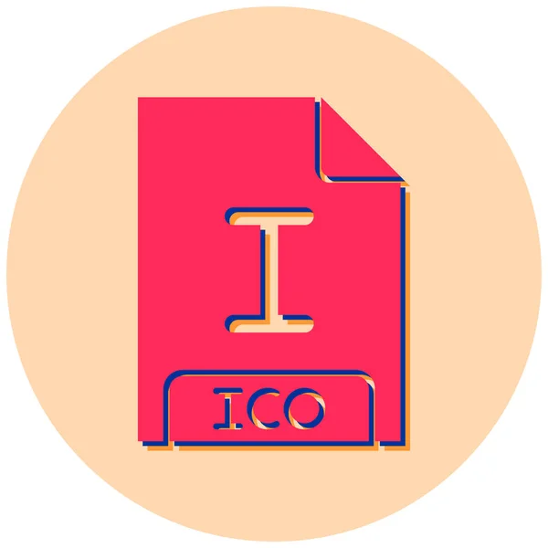 Icône Format Fichier Ico Illustration Vectorielle — Image vectorielle