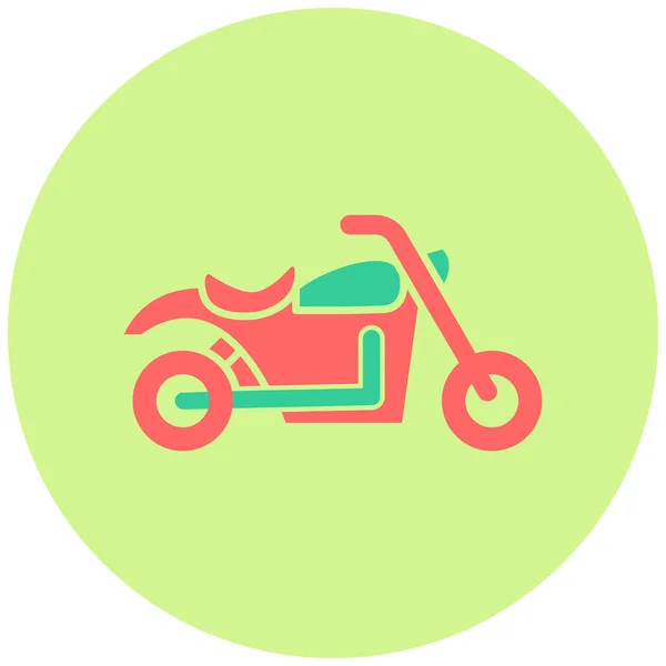 Motorfiets Web Icoon Eenvoudige Illustratie — Stockvector