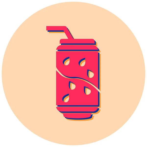 Soda Icône Web Illustration Simple — Image vectorielle