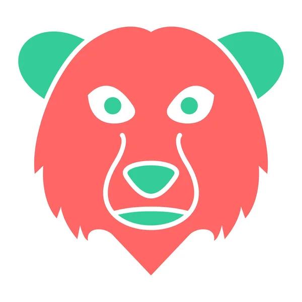 Cute Bear Face Vector Illustration — Stock Vector