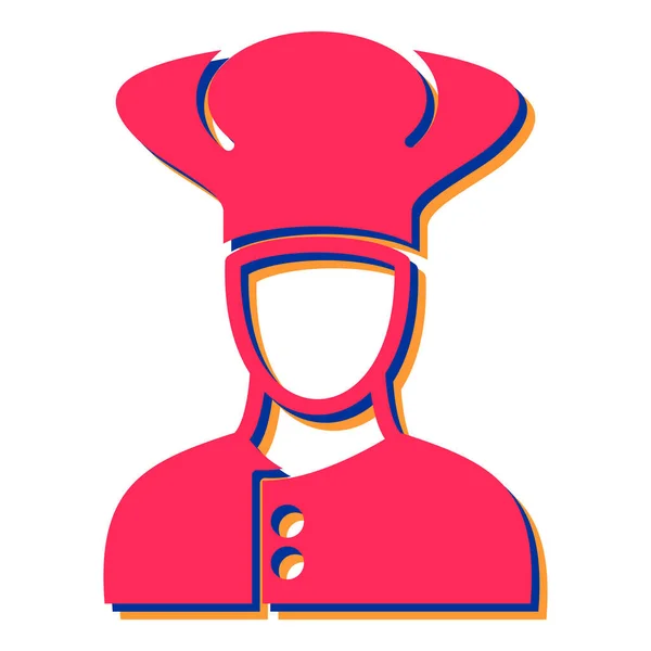 Ícone Chapéu Chef Ilustração Plana Símbolo Vetorial Cozinheiro Para Web —  Vetores de Stock