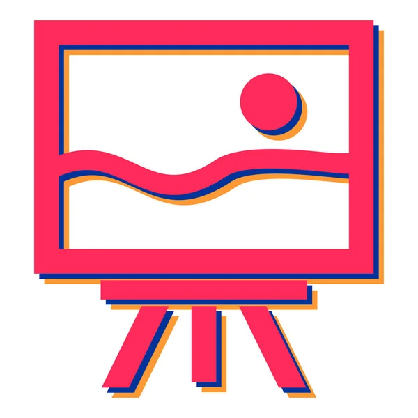 Presentation Board Icon Design Template Vector Illustration — Stock Vector