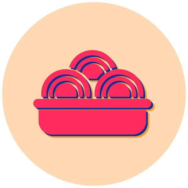 Comida Icono Web Ilustración Simple — Vector de stock