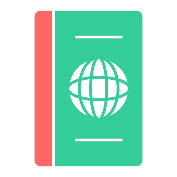 Passaporte Com Bandeira Mundo Ilustração Vetorial — Vetor de Stock