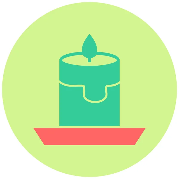 Candle Web Icon Simple Illustration — Stock Vector