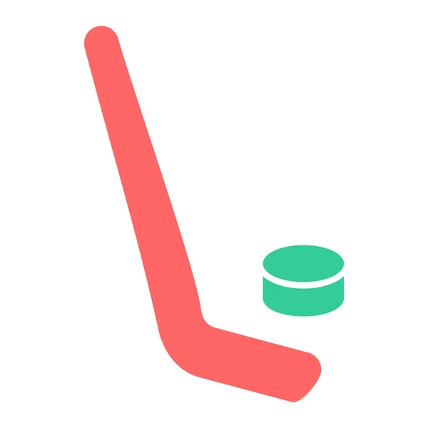 Hockeyklubba Ikon Vektor Illustration Enkel Design — Stock vektor