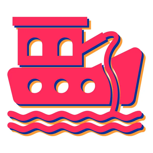 Графический Дизайн Иконок Корабля — стоковый вектор