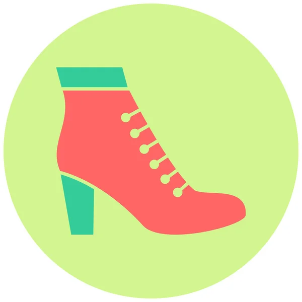 Chaussure Dame Icône Web Illustration Simple — Image vectorielle