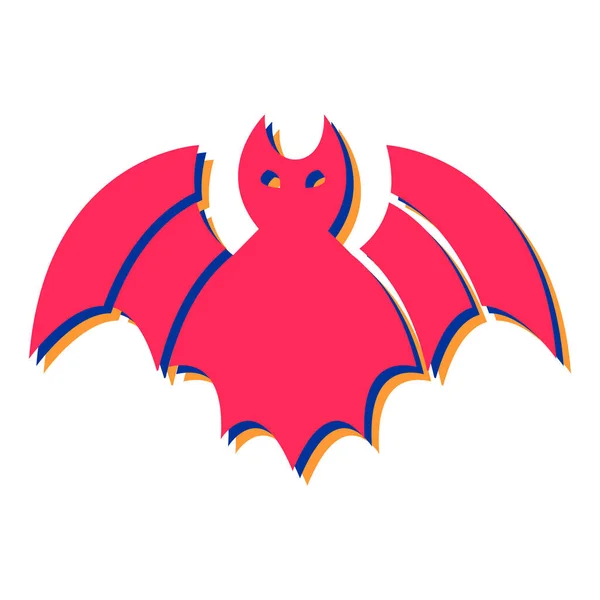 Ιπτάμενη Νυχτερίδα Γελοιογραφία Του Χαρούμενου Halloween Διανυσματικά Εικονίδια Για Web — Διανυσματικό Αρχείο