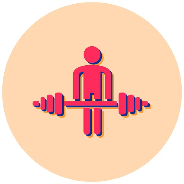 Fitness Ícone Web Ilustração Simples —  Vetores de Stock