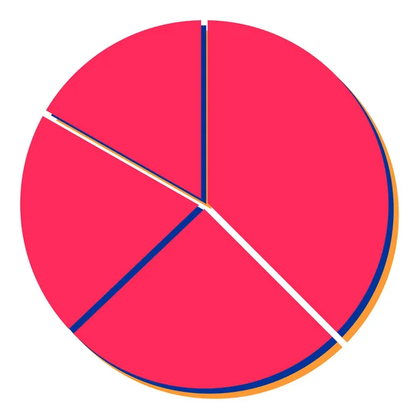 Значок Діаграми Пирога Плоска Ілюстрація Графічних Векторних Піктограм Інтернету — стоковий вектор