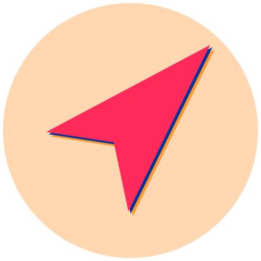 Kağıt Uçak simgesi, vektör çizim