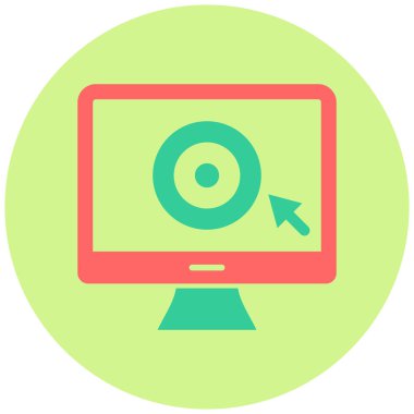 Nesne bilgisayar ekranında. Web simgesi