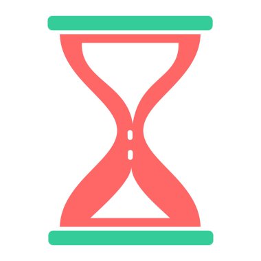 kum saati düz vektör simgesi