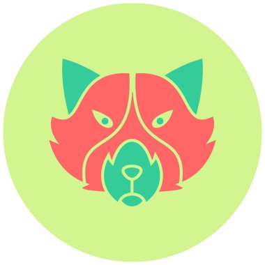 Rakun. Web simgesi basit illüstrasyon