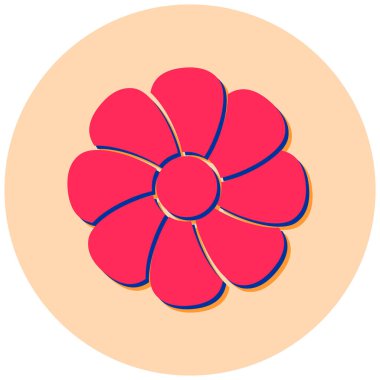 Çiçek. Web simgesi basit illüstrasyon