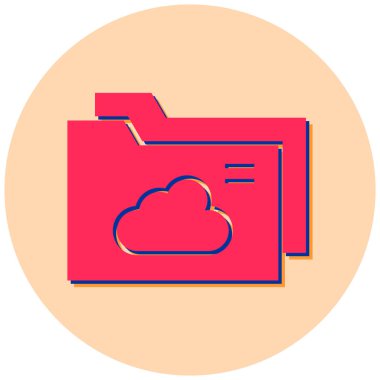 Bulut. Web simgesi basit illüstrasyon