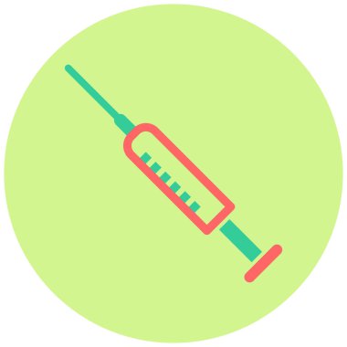 Şırınga. Web simgesi basit illüstrasyon