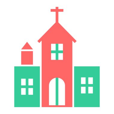 Kiliseye. Web simgesi basit tasarım